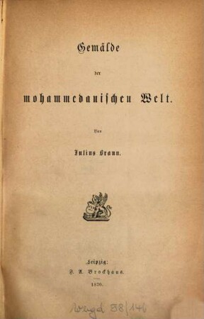Gemälde der mohammedanischen Welt