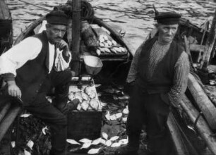 Fischer am St. Pauli-Fischmarkt, Hamburg