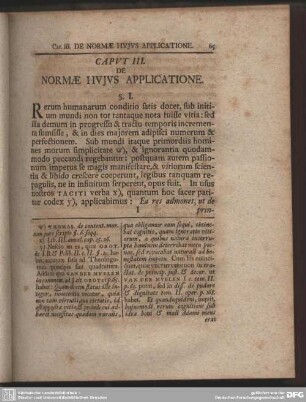 Caput III. De Normae Hujus Applicatione