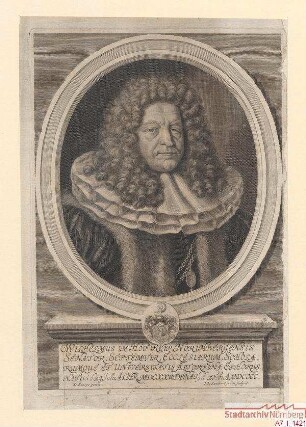 Wilhelm (III.) Imhoff, Septemvir und Ephorus; geb. 23. Juli 1622; gest. 2. Februar 1690