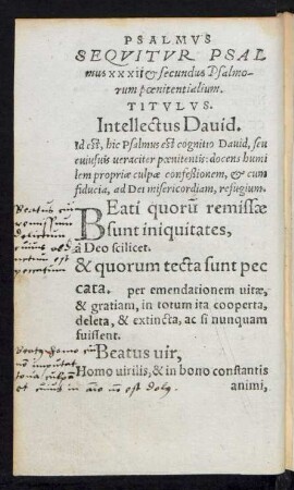 Sequitur Psalmus xxxii. et secundus Psalmorum poenitentialium.