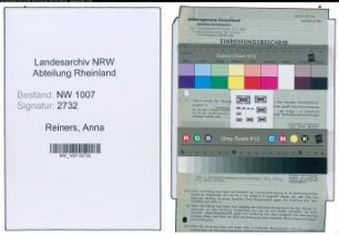 Entnazifizierung Anna Reiners , geb. 22.02.1896 (Lehrerin)