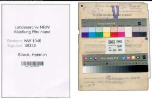 Entnazifizierung Heinrich Strack , geb. 28.11.1900 (Haendler)