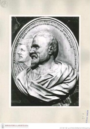 Kapellenaussstattung, Medaillon mit den Büsten das Amadorus und Aleranus Spada
