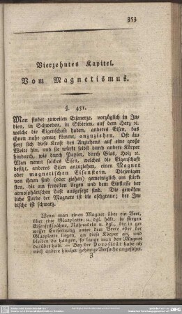 Vierzehntes Kapitel. Vom Magnetismus