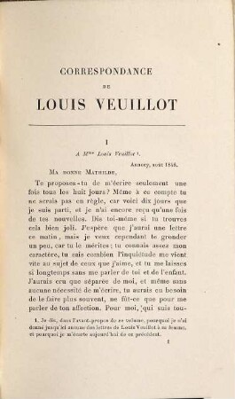Correspondance de Louis Veuillot : (Publiée par Eugène Veuillot), 7