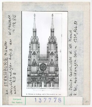 Straßburg: Münster, Westfassade, Aufriss