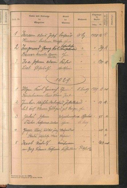 Standesamtsbuch der Stadt Aschaffenburg: Register Eheschließungen 1927 - 1929