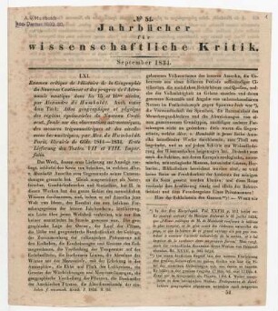 "Examen critique de l'histoire de la Géographie du Nuveau Continent et des progrès de l'Astronomie nautique dans le 15me et 16me siecles, par Alexandre de Humboldt.