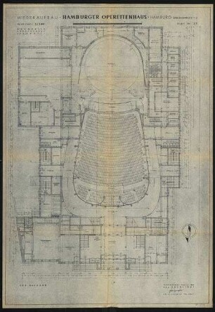 Operettenhaus, Hamburg Wiederaufbau: Grundriss Erdgeschoss 1:100