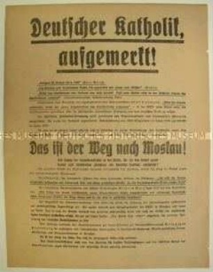 Aufruf an die Katholiken zum Volksbegehren für die Auflösung des Preußischen Landtags 1931