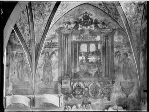 Adelsheim Jakobskirche - Grabkapelle (Kapellenanbau) Wandmalerei Grabmahl des Reichen von Lazarus (1606)