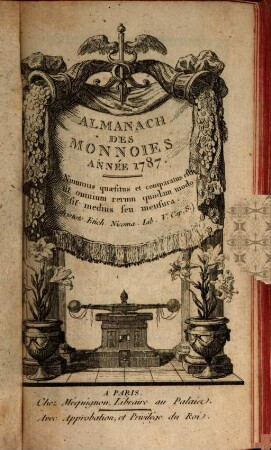 Almanach des monnoies : année ... 1787, 1787