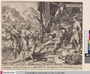 [Du sollst Vater und Mutter ehren / Die Verspottung Noahs; Honour thy father and thy mother / The mocking of Noah]