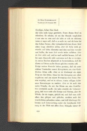 An Graf Schimmelmann Wandsbeck, den 27. November 1800