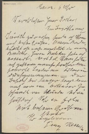 Brief an B. Schott's Söhne : 10.07.1896