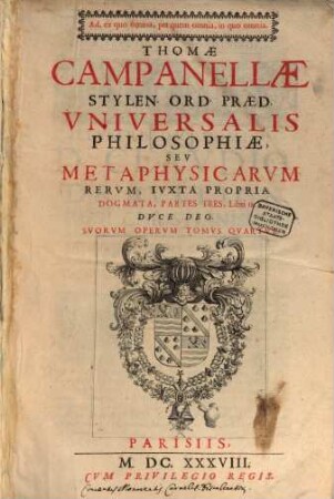 Universalis philosophiae .. partes tres