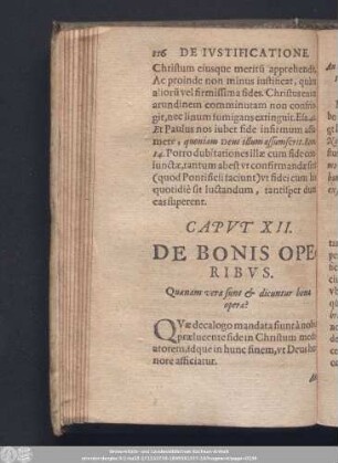 Caput XII. De Bonis Operibus.
