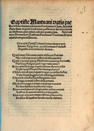 Divinum secundae Parthenices opus ... virg. Catharinae