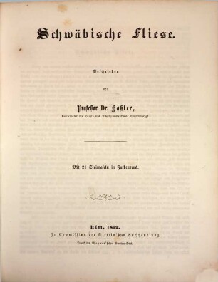 Verhandlungen des Vereins für Kunst und Alterthum in Ulm und Oberschwaben : unter dem Protektorate Sr. Königlichen Hoheit des Kronprinzen Karl von Württemberg. 14. 1862 = Folge 9
