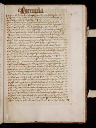 Registrum exemplorum et miraculorum. In der Reihenfolge ihres Auftretens in der Hs