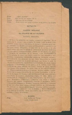 Cuadro segundo - El palacio de la alegría