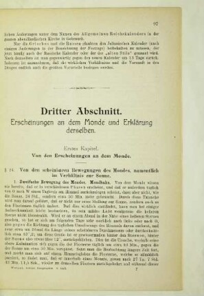 Dritter Abschnitt. Erscheinungen an dem Monde und Erklärung derselben