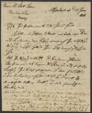 Brief an B. Schott's Söhne : 12.06.1826