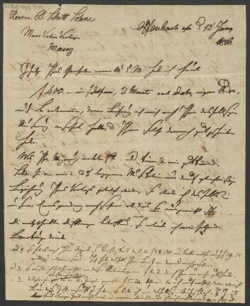 Brief an B. Schott's Söhne : 12.06.1826
