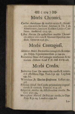 Morbi Chronici.