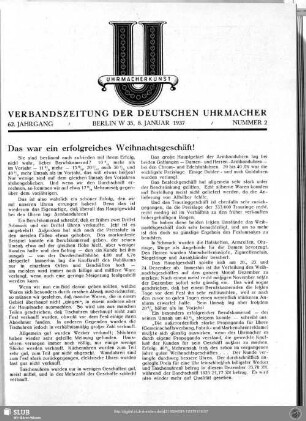 Das war ein erfolgreiches Weihnachtsgeschäft!