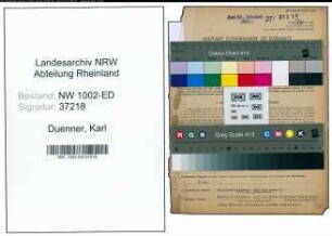 Entnazifizierung Karl Duenner, geb. 21.02.1893 (Lehrer)