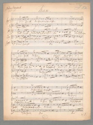 Zion spricht der Herr hat mich verlassen, Coro, SchmidtH 1993 5.7, e-Moll - BSB Mus.ms. 4746-24 : [caption title, left:] Andreas Hammerschmidt. // 1611-75. [center:] Motette