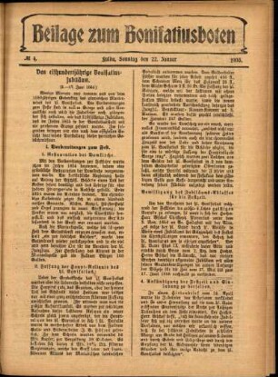 Zweite Ausgabe vom Sonntag, den 22. Januar 1905.