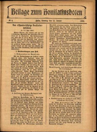 Zweite Ausgabe vom Sonntag, den 22. Januar 1905.