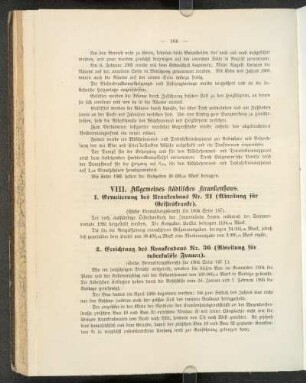 VIII. Allgemeines städtisches Krankenhaus.