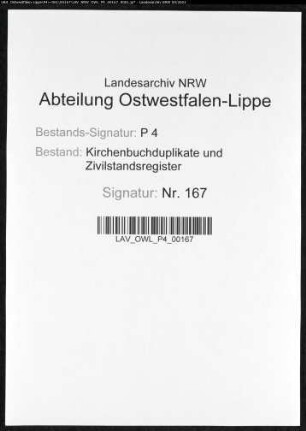 Kirchenbuchduplikat der evangelischen Gemeinde Kirchhörde (GHT 1864-1874). (Gemeinde: Kirchhörde, evangelische Gemeinde)