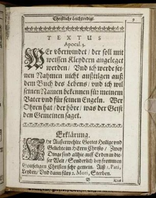 Christliche Leichpredigt.