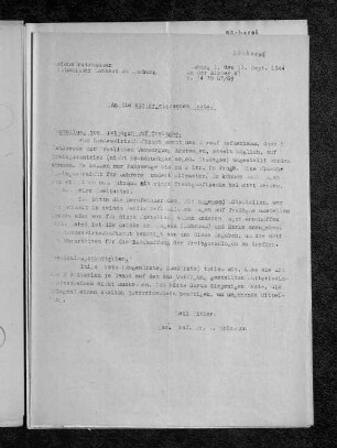 Brief. An die niedergelassenen Ärzte.