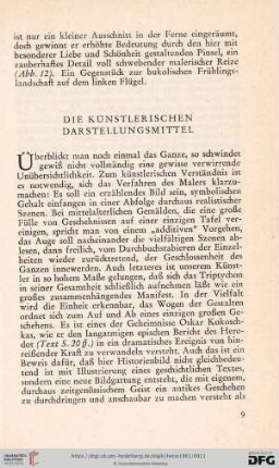 Die künstlerischen Darstellungsmittel