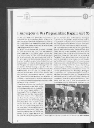 Hamburg-Serie: Das Programmkino Magazin wird 35