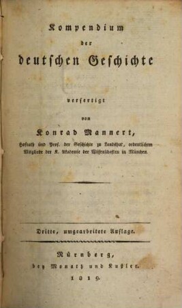 Compendium der deutschen Reichsgeschichte