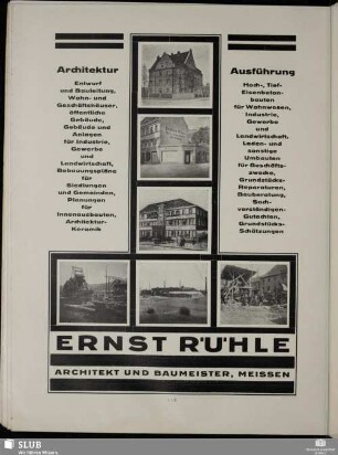 Ernst Rühle Architekt und Baumeister, Meissen