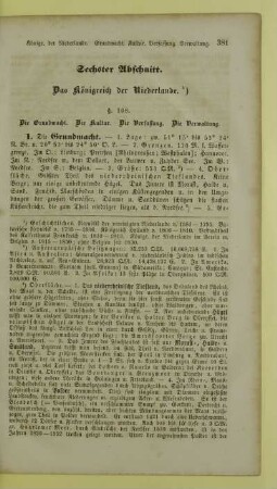 Sechster Abschnitt. Das Königreich der Niederlande