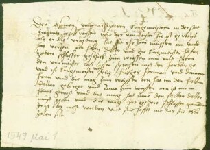 Belege zur Stadtrechnung von 1549/1550