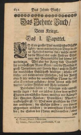 Das Zehnte Buch / Vom Kriege.