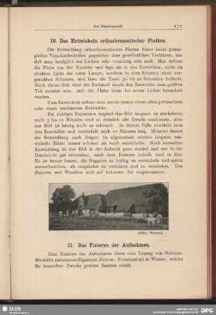 10. Das Entwickeln orthochromatischer Platten