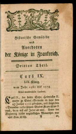 Carl IX. LIX König. vom Jahr 1560 bis 1574