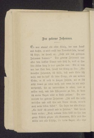 Der getreue Johannes.