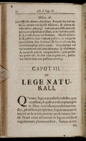 Caput III. De Lege Naturali.